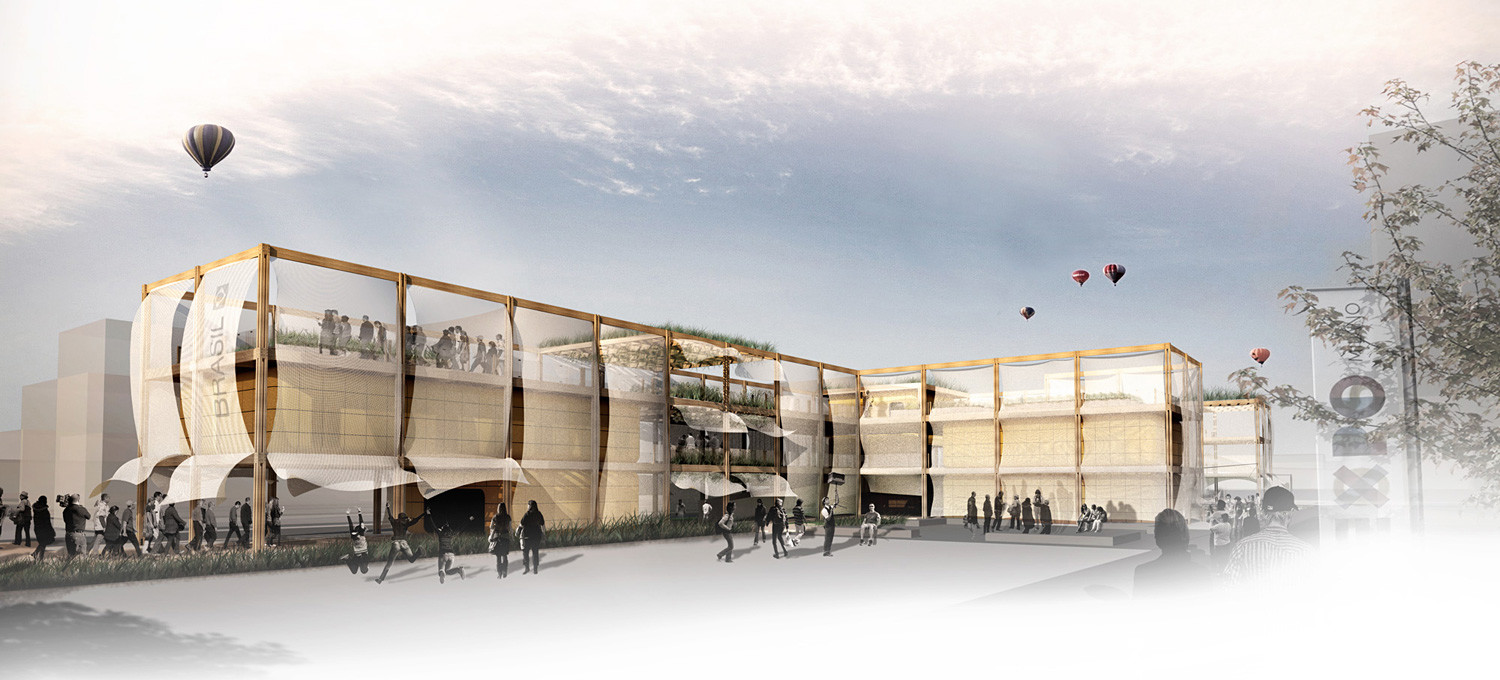 項目描述：
“在2015世博會將巴西館是我們球隊的–意味著設計一個建筑，來到巴西參加恢復如此重要的國際事件和理解，這提供了一個獨特的競賽和寶貴的歷史時刻，建筑能在這樣一個繁榮的方式，其人文主義的作用行使責任的雙重挑戰，刺激社會通過新的概念和想法。”