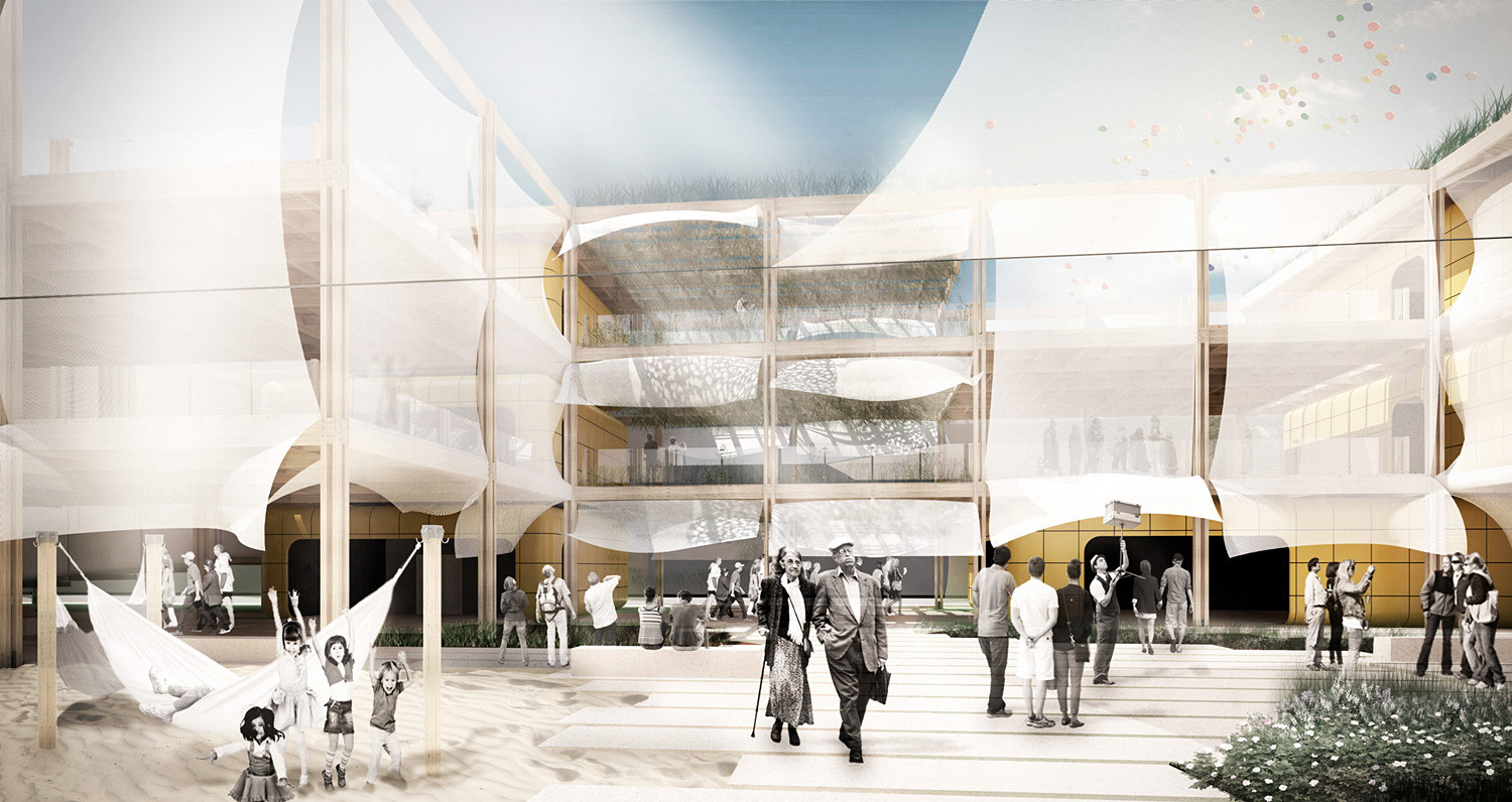 因此，基于補償原理，該館的項目非常終將在一個對象中的城市存在的建立，高舉技術充足，對準其民事功能，準確的按照計劃的要求，但也警覺的富有吸引力的義務，友好的游客和視覺刺激。”